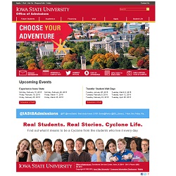 Iowa State Admissions by Eckstein Web Design & Development